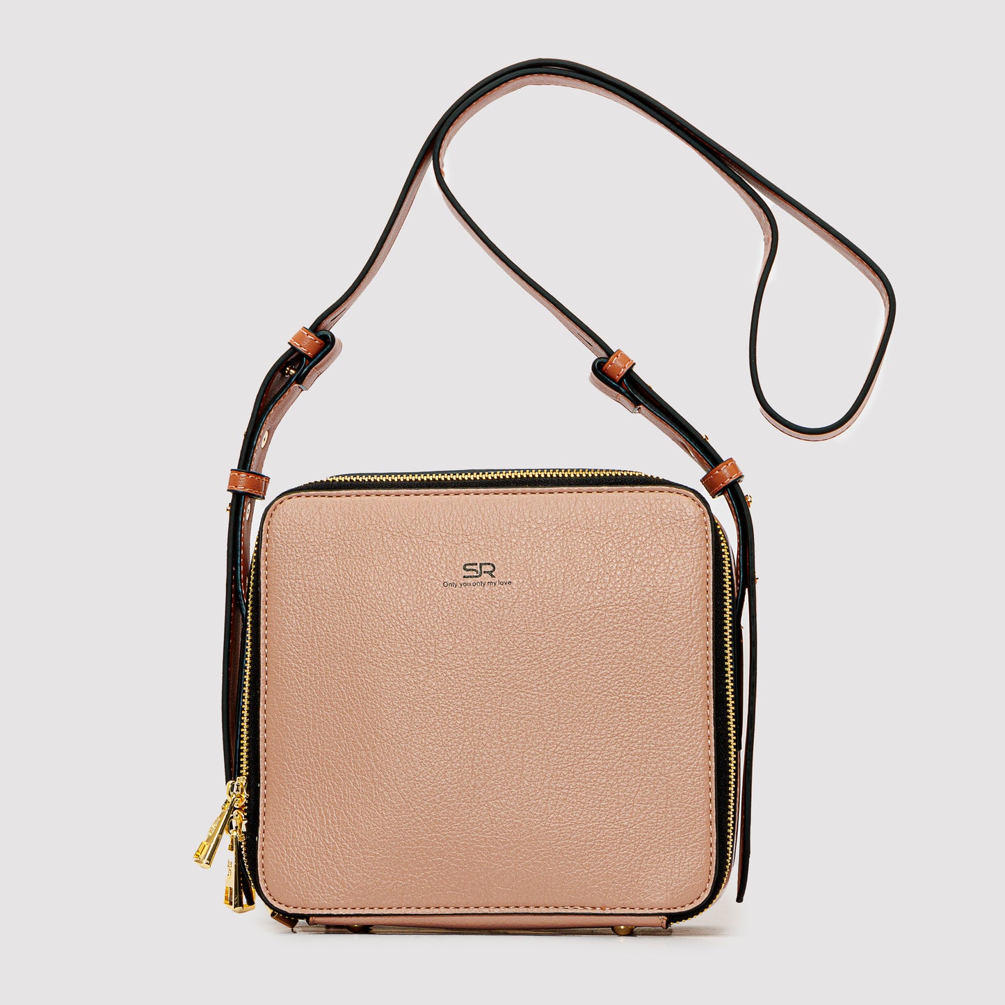 Square Shaped Leather Cross Bag