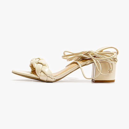Strappy Braided Sandals