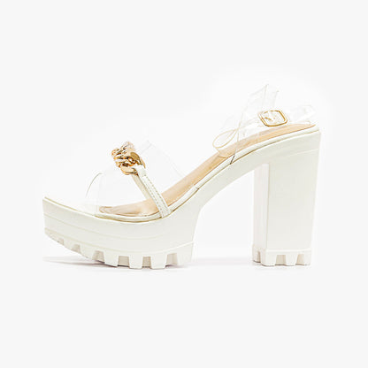 Upper Chain Clear Sandals