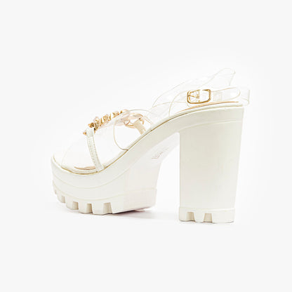 Upper Chain Clear Sandals