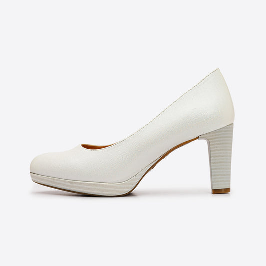 Comfy Heel Leather Pumps