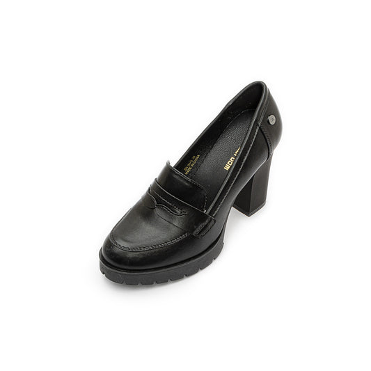 Classic Heeled Loafer Shoes