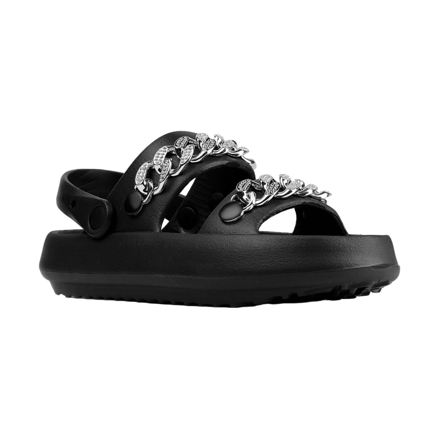 Upper Chain Open Toe Cap Slipper