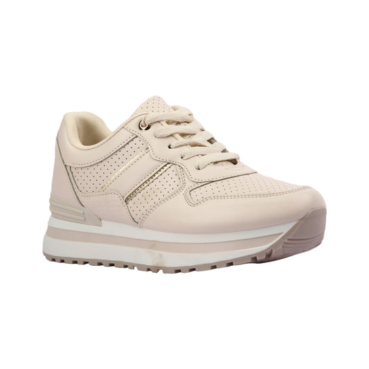 Sleek Perforated Leather Sneakers