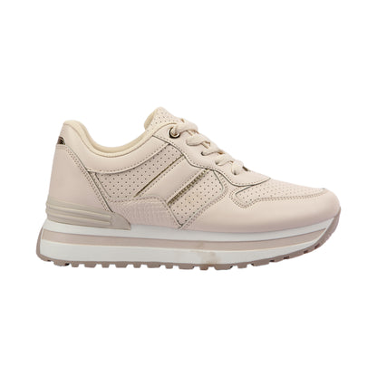 Sleek Perforated Leather Sneakers