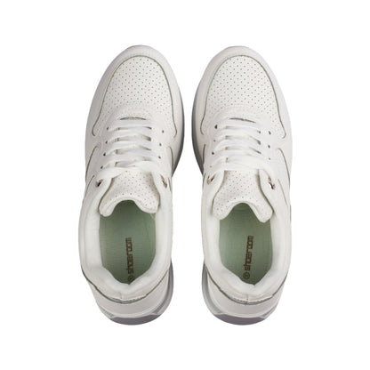 Sleek Perforated Leather Sneakers