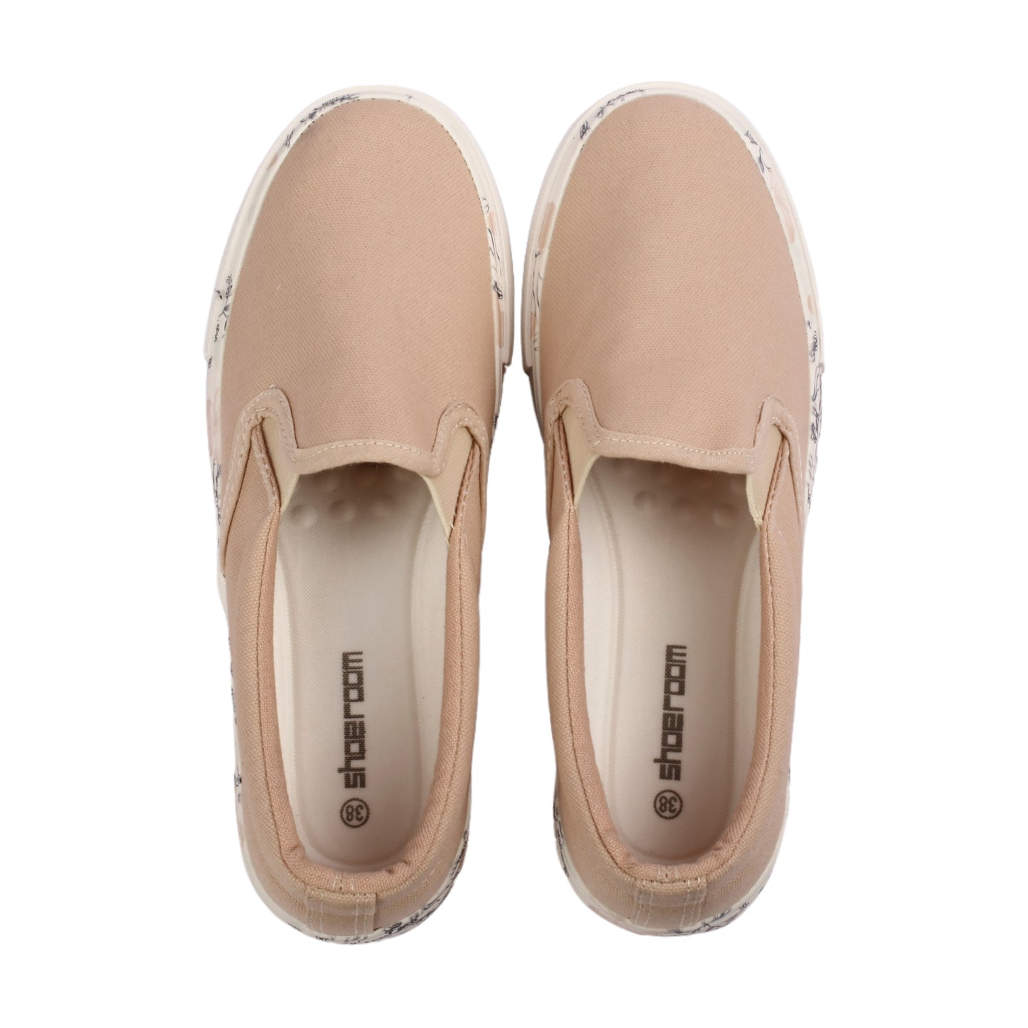 Floral Sole Flat Shoes