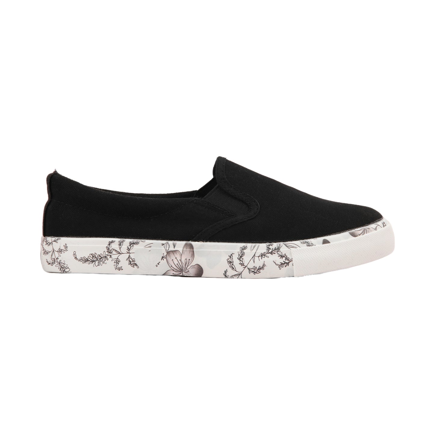 Floral Sole Flat Shoes