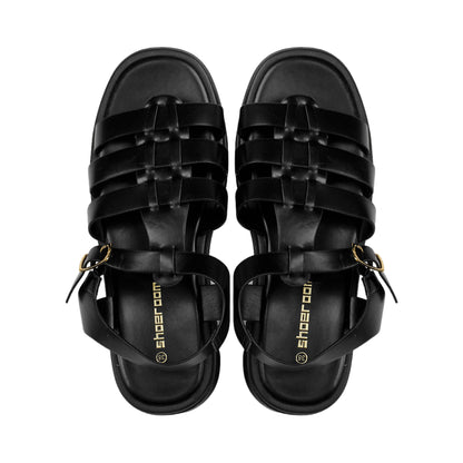 Ankle Buckle Flat Sandal