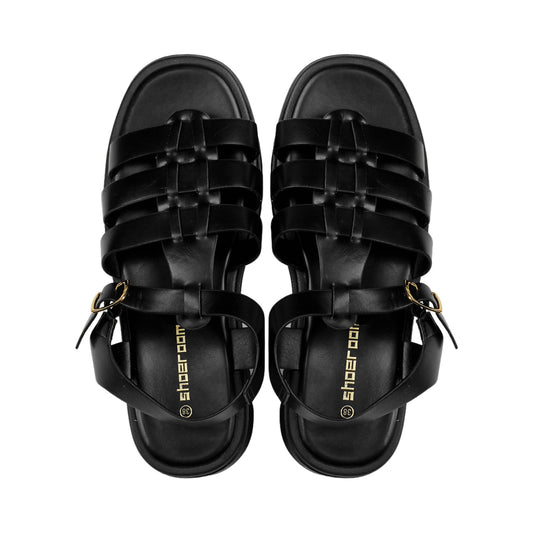 Ankle Buckle Flat Sandal