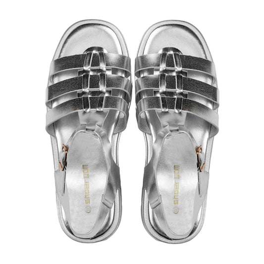 Ankle Buckle Flat Sandal