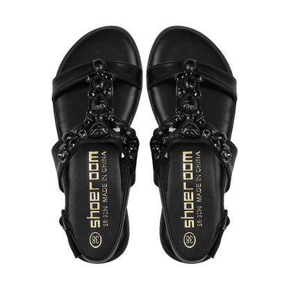 Chic Shiny Strass Flat Sandal