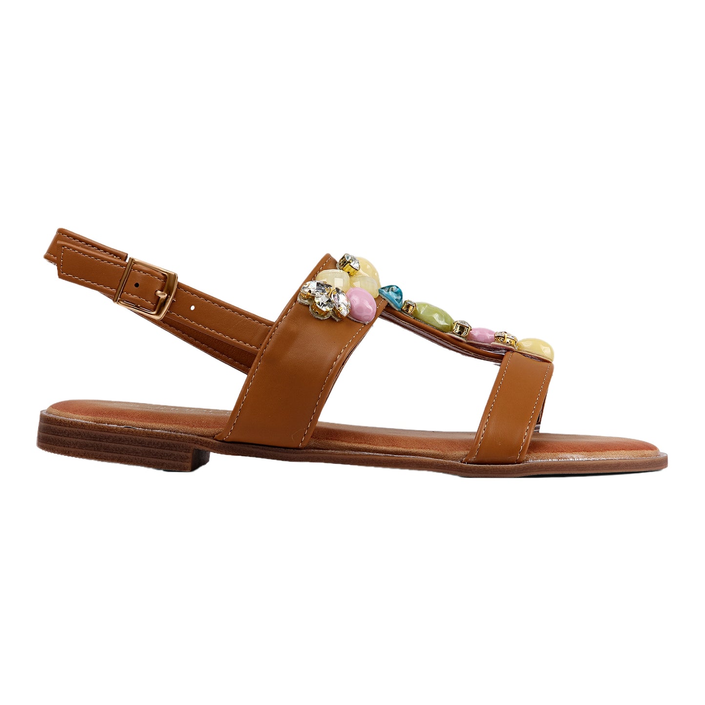 Chic Shiny Strass Flat Sandal