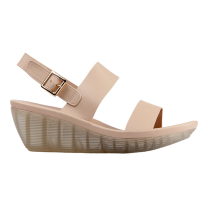 Wedge Heel Leather Sandal