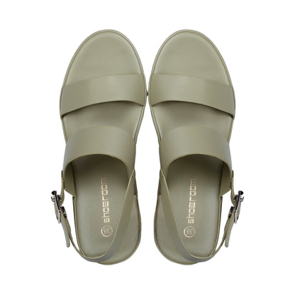 Wedge Heel Leather Sandal