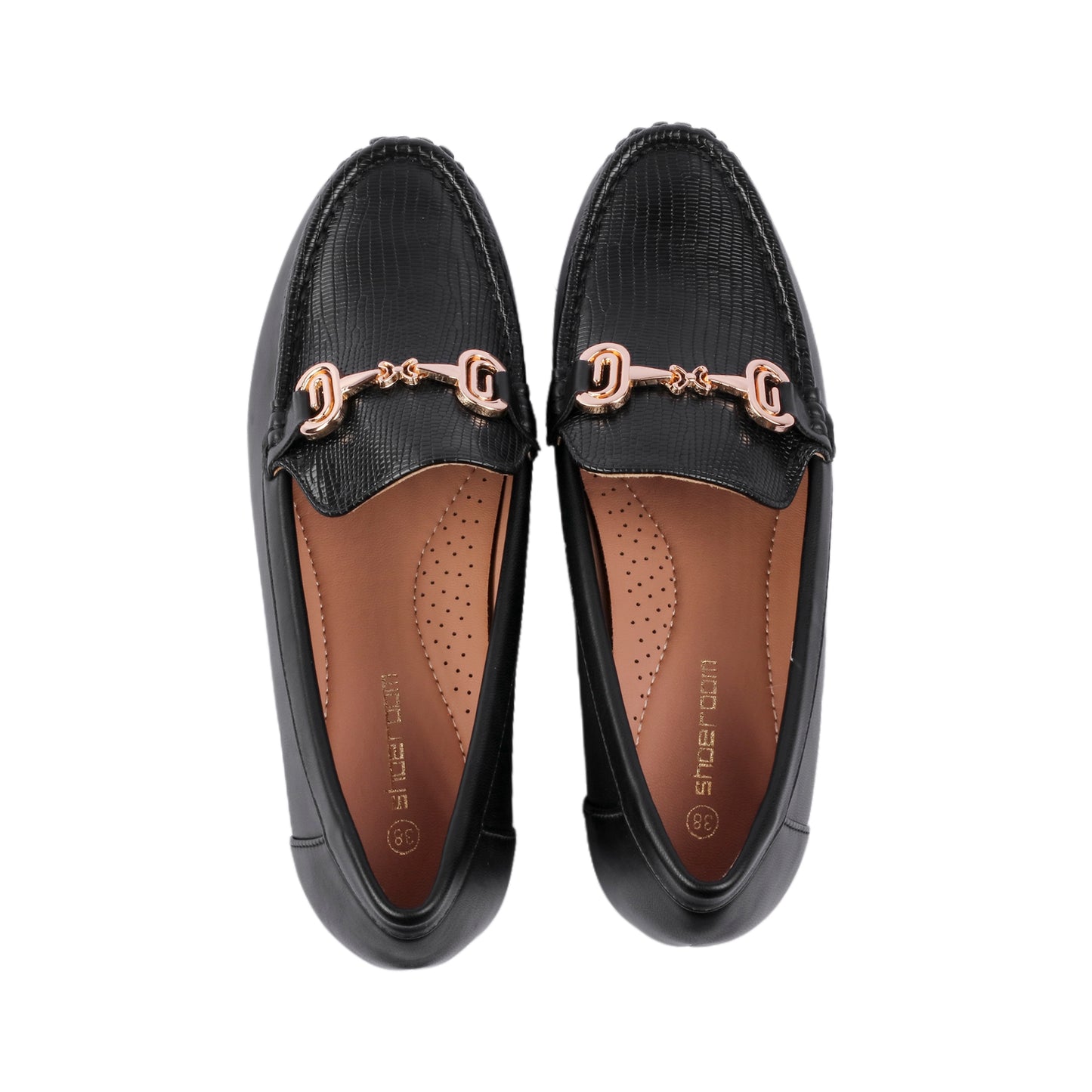 Classic Loafer with Gold Buckle