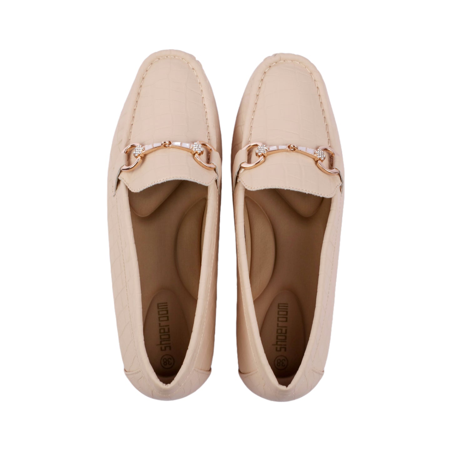 Flocked Leather Flat Loafer