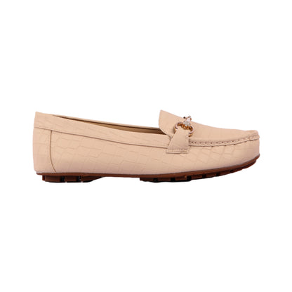 Flocked Leather Flat Loafer