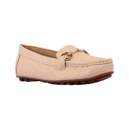 Flocked Leather Flat Loafer