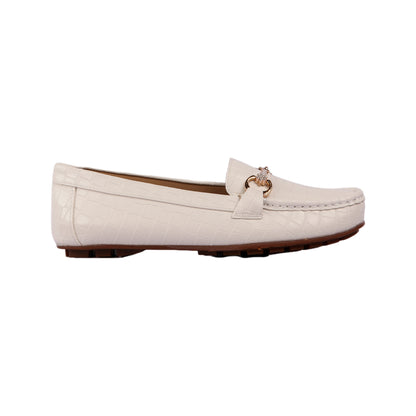 Flocked Leather Flat Loafer