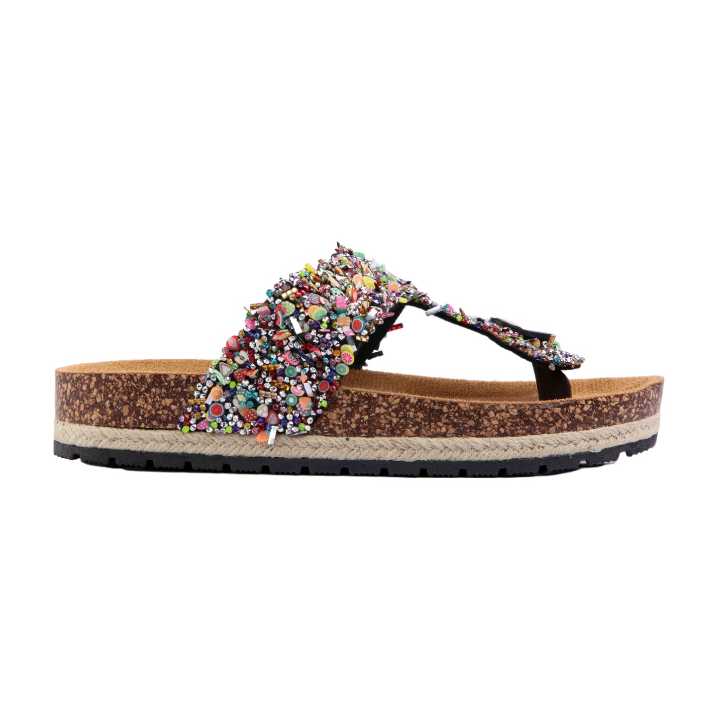 Colorful Beads Flat Slipper