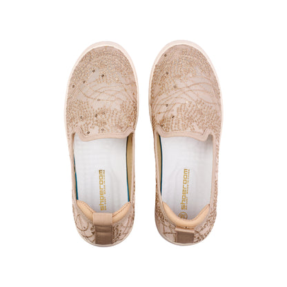 Slip-on Shoes Embellished with Sequins
