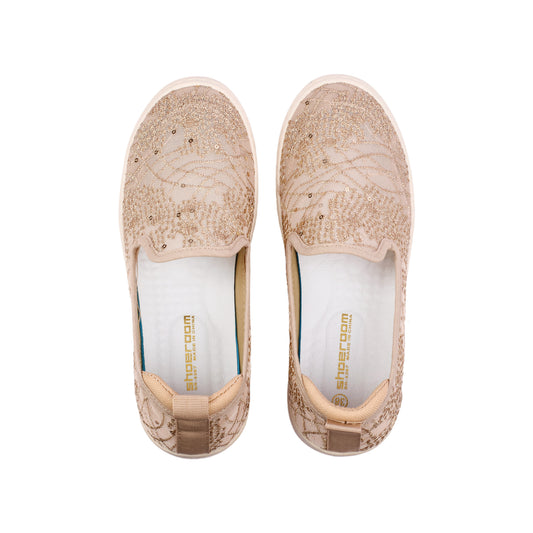 Slip-on Shoes Embellished with Sequins