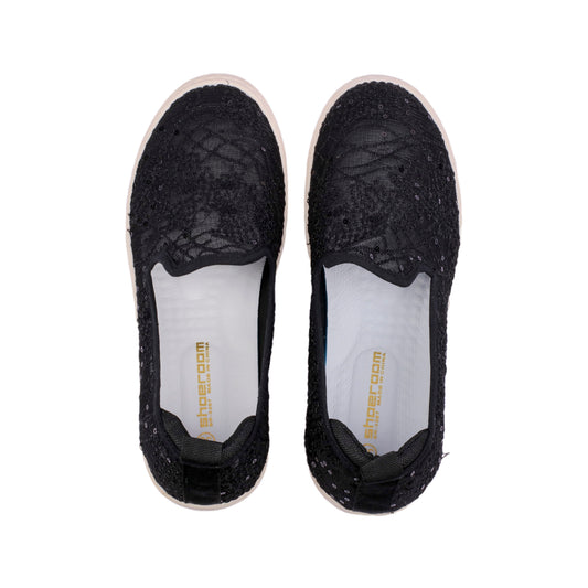 Slip-on Shoes Embellished with Sequins