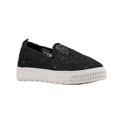 Slip-on Shoes Embellished with Sequins