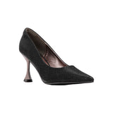 Textured Leather Pointed Toecap Soiree Pumps