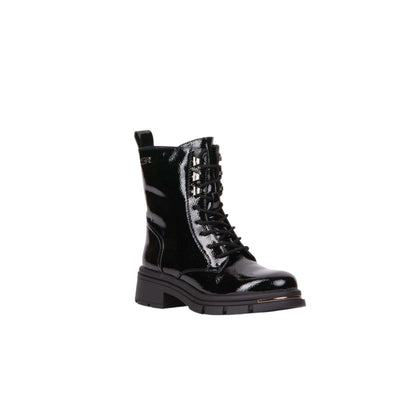 Patent Leather Combat Half Boot