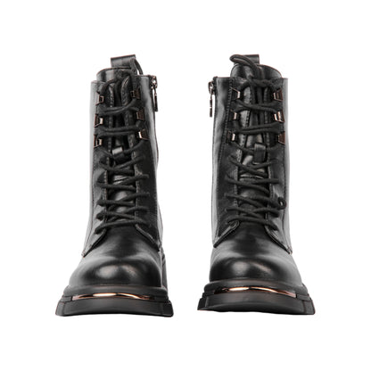 Leather Combat Half Boot