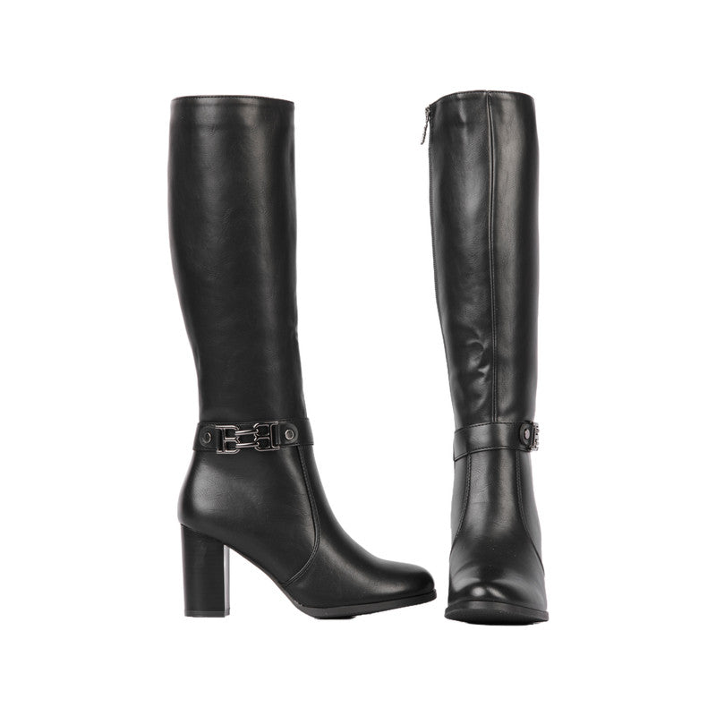 Full Side Zipper Knee High Boot