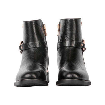 Golden Side Buckle Half Boot - 3 CM