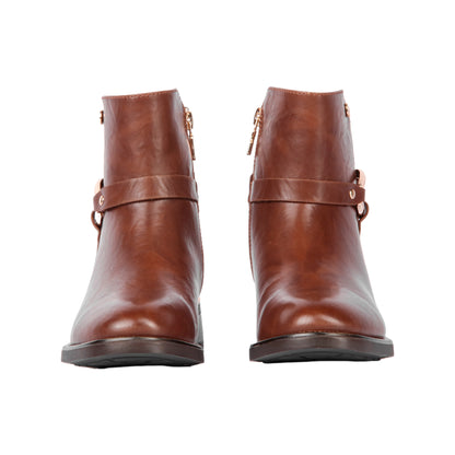 Golden Side Buckle Half Boot - 3 CM