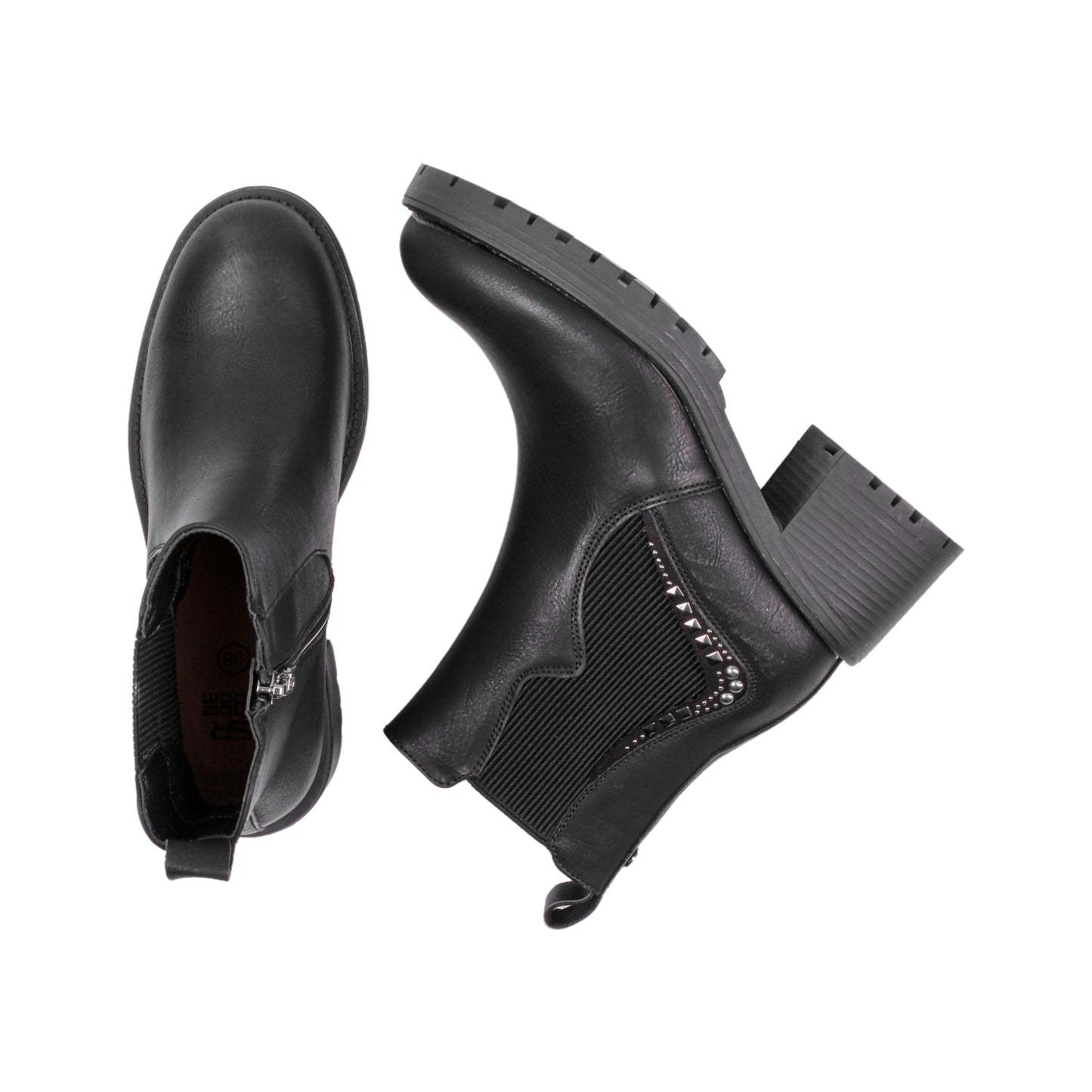 Studs Side Half Boot - 5 CM