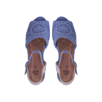 Burlap Wedge Heel Sandal