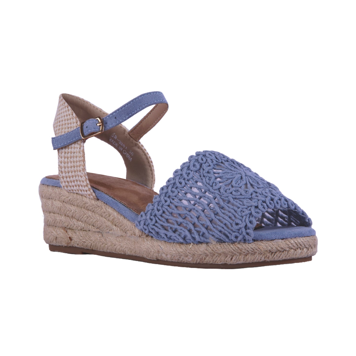 Burlap Wedge Heel Sandal