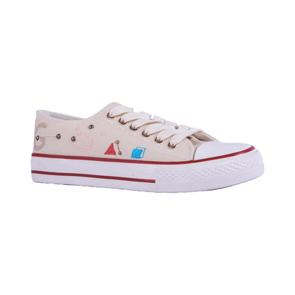 Embroidered Canvas Sneakers