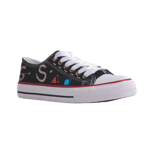 Embroidered Canvas Sneakers