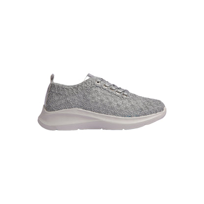 Textured Knit Lace-Up Sneakers