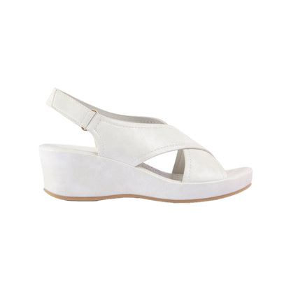 صندل بكعب إسفيني مع إغلاق بحلقة وخطاف