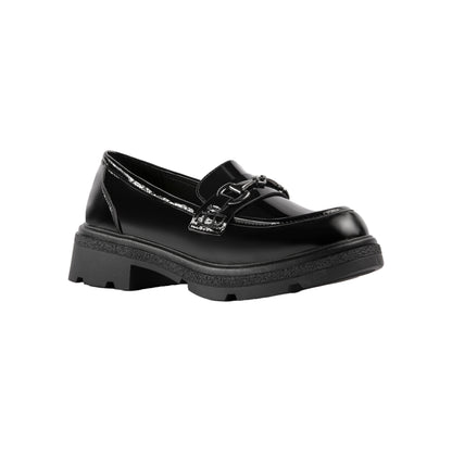 Patent Leather Simple Heel Loafer