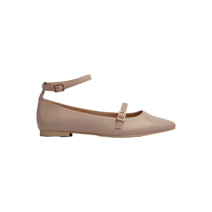 أحذية مسطحة ذات حزام بإبزيم عند الكاحل