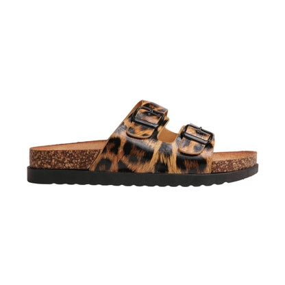 Double Buckle Self-Patterned Slipper