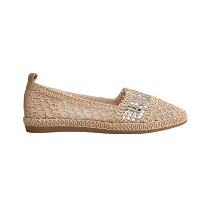 Crochet Espadrille with Rhinestones