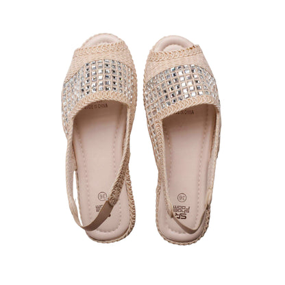 Crochet Sandal with Rhinestones