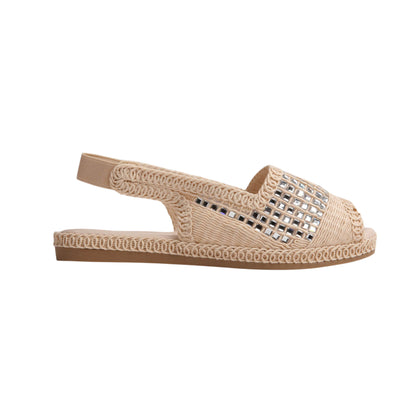 Crochet Sandal with Rhinestones
