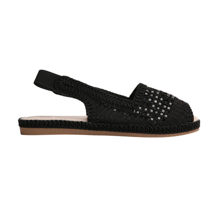 Crochet Sandal with Rhinestones