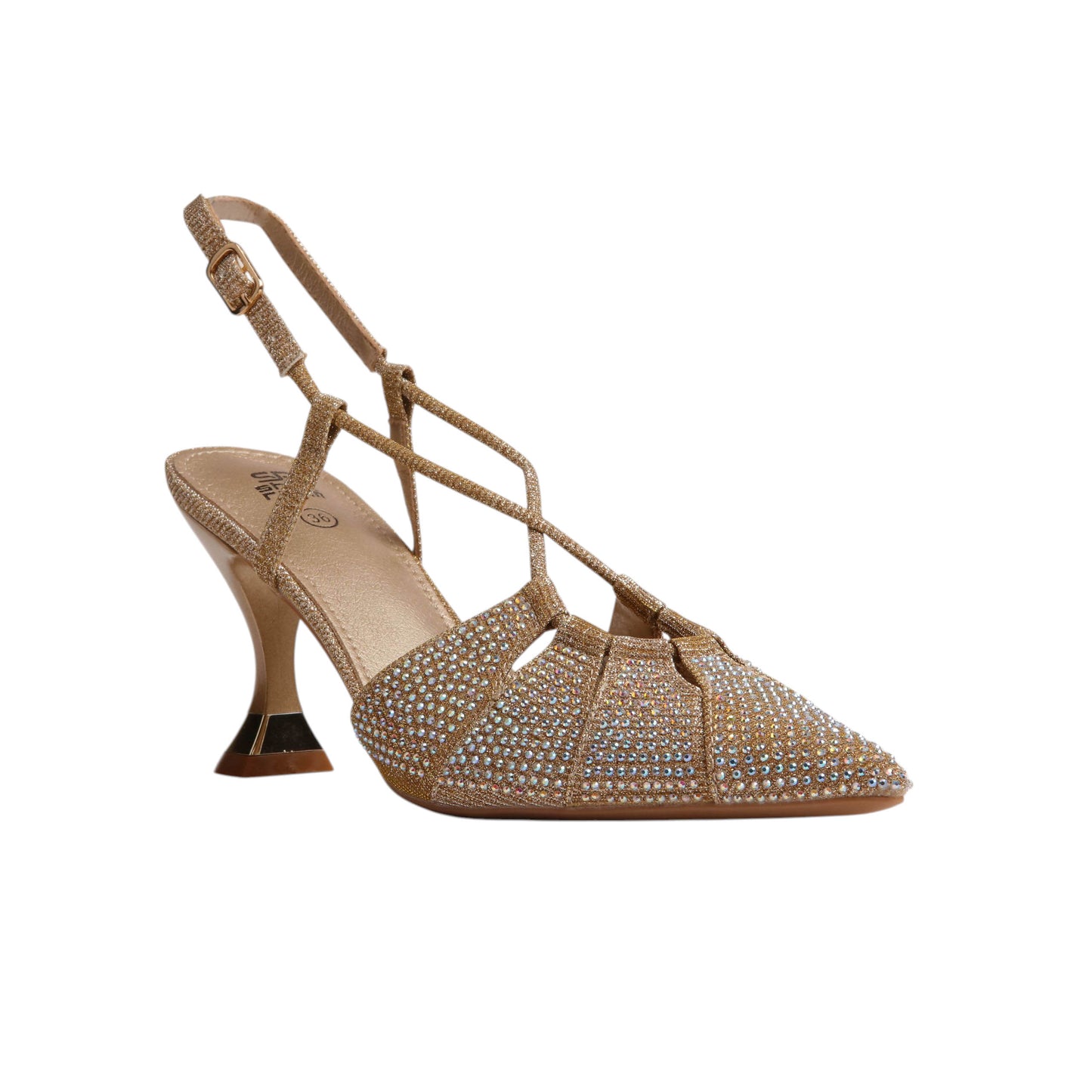 Soiree Strass Pointed Toe High Heels